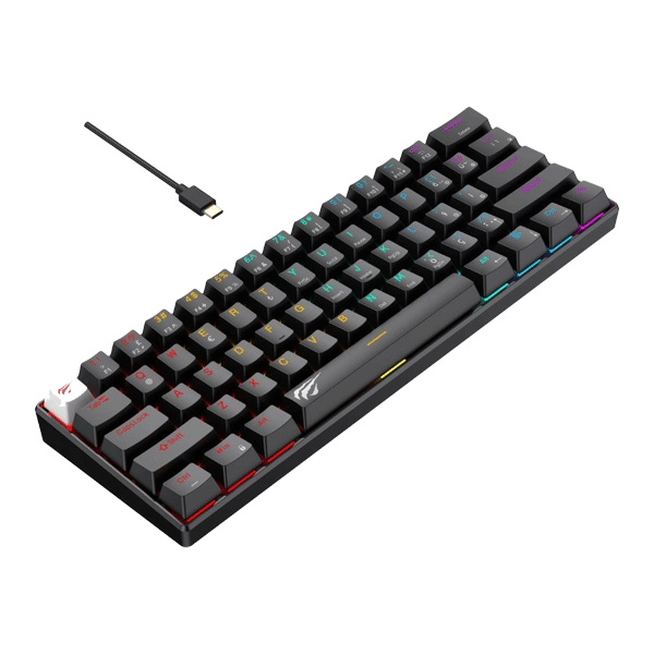 KEYBOARD HAVIT KB-903L MECHANICAL RED SWITCH RGB BLACK