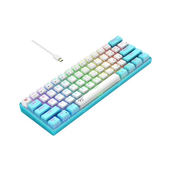 KEYBOARD HAVIT KB-903L MECHANICAL RED SWITCH RGB WHITE + BLUE