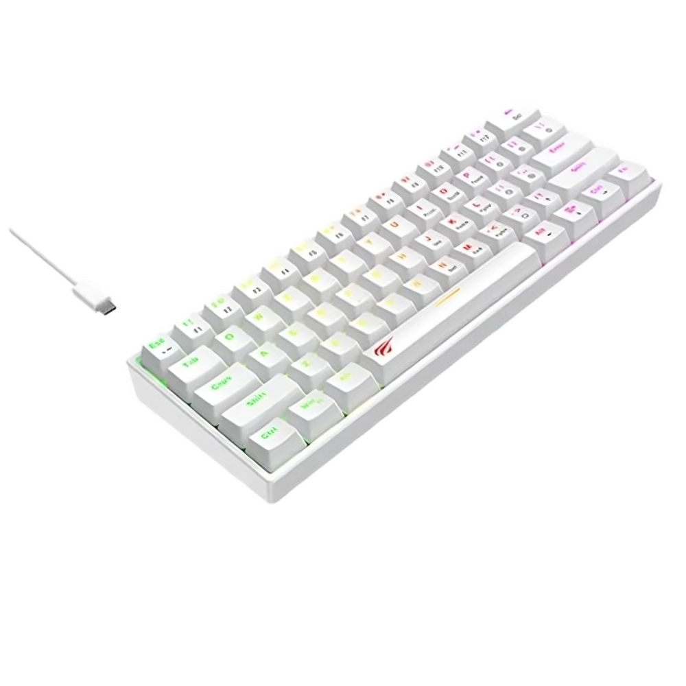 KEYBOARD HAVIT KB-881L MECHANICAL BLEU SWITCH RGB WHITE
