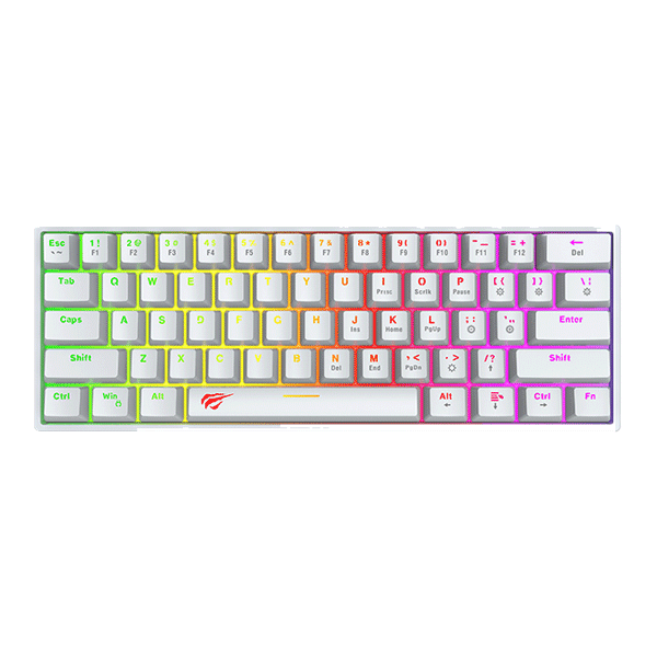 KEYBOARD HAVIT KB-881L MECHANICAL BLEU SWITCH RGB WHITE - View 2