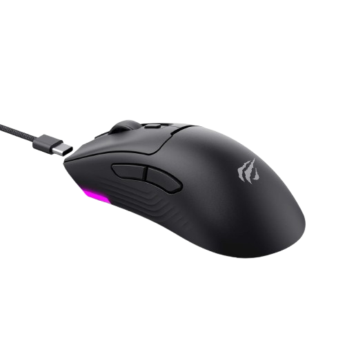 MOUSE HAVIT MS-1020 WIRELESS + BLUETOOTH  RGB BLACK